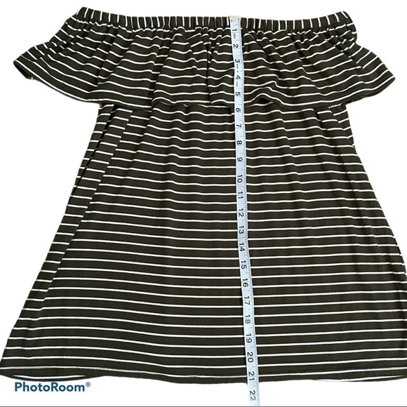 Nwt Max Studio Off The Shoulder Striped Shirt | S - Picture 5 of 7